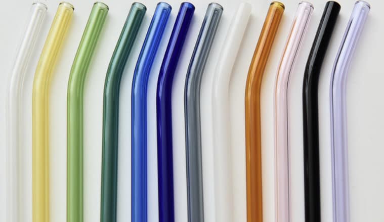Colored 16oz glass straws