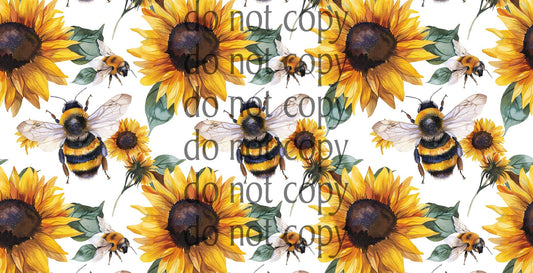 Bees & sunflowers 16oz Sublimation Transfer