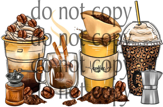 coffee cups transfer