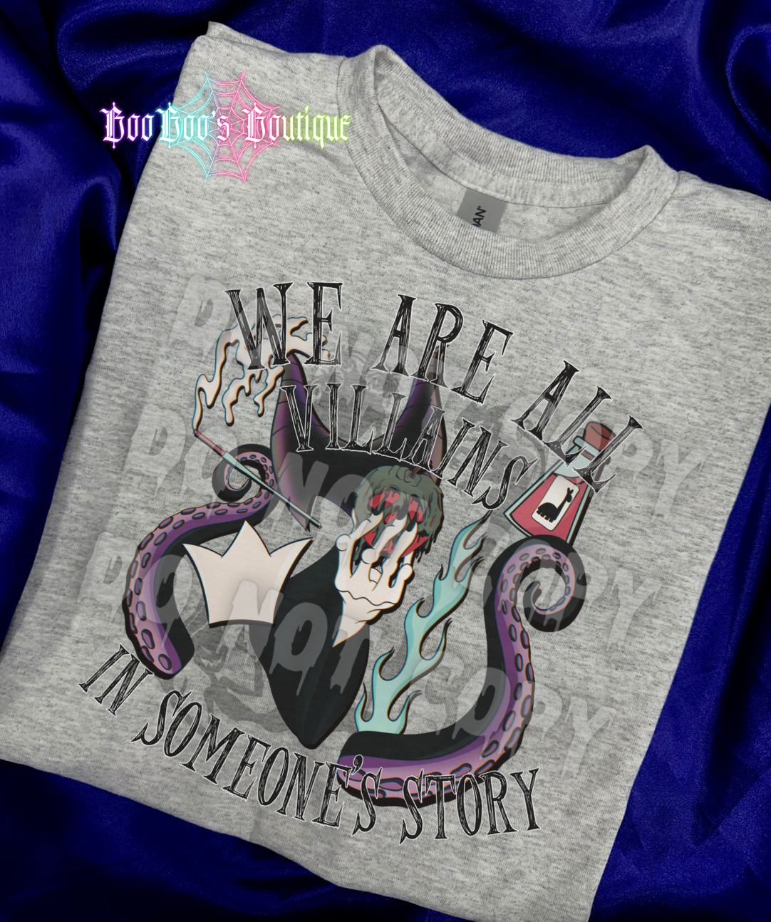 (We are all Villains in someone story Unisex Sublimation GREY) - 7 business days