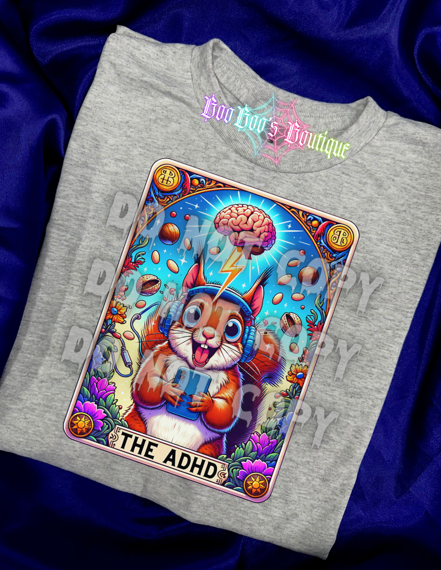 The ADHD Sublimation Unisex GREY Tee (7 business days)