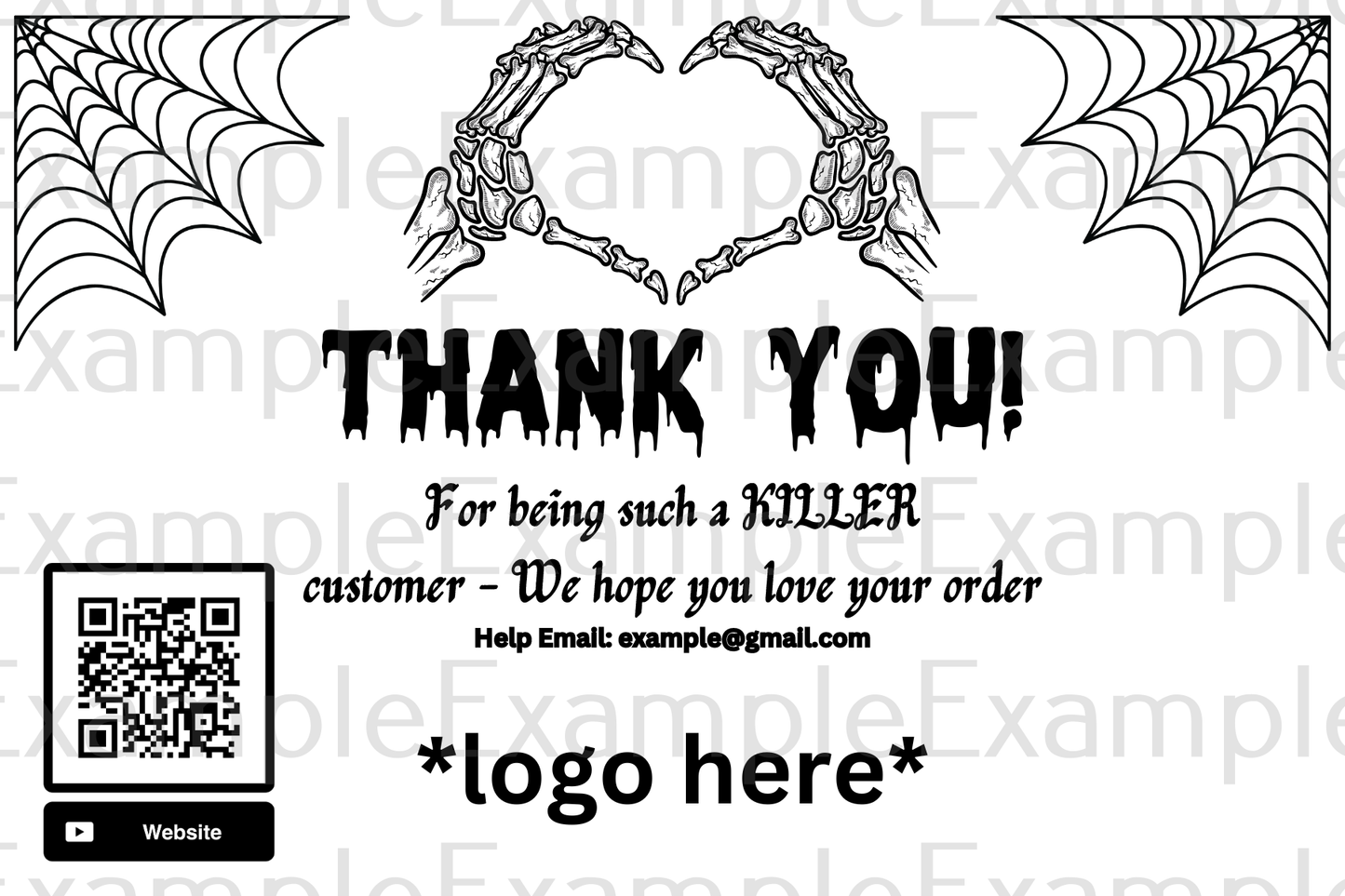 Thank you 4x6 Thermal Stickers (pack of 50)