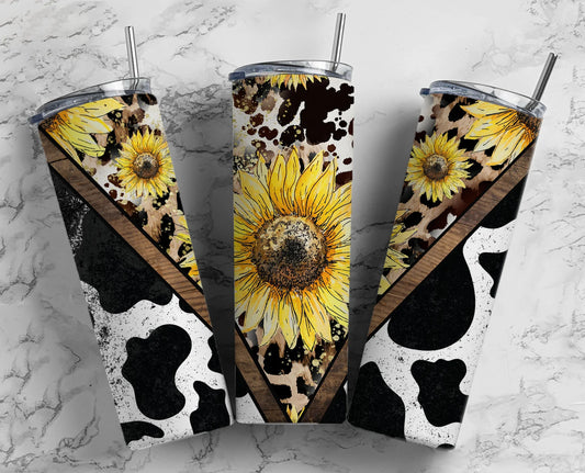 Cow Print & sunflowers